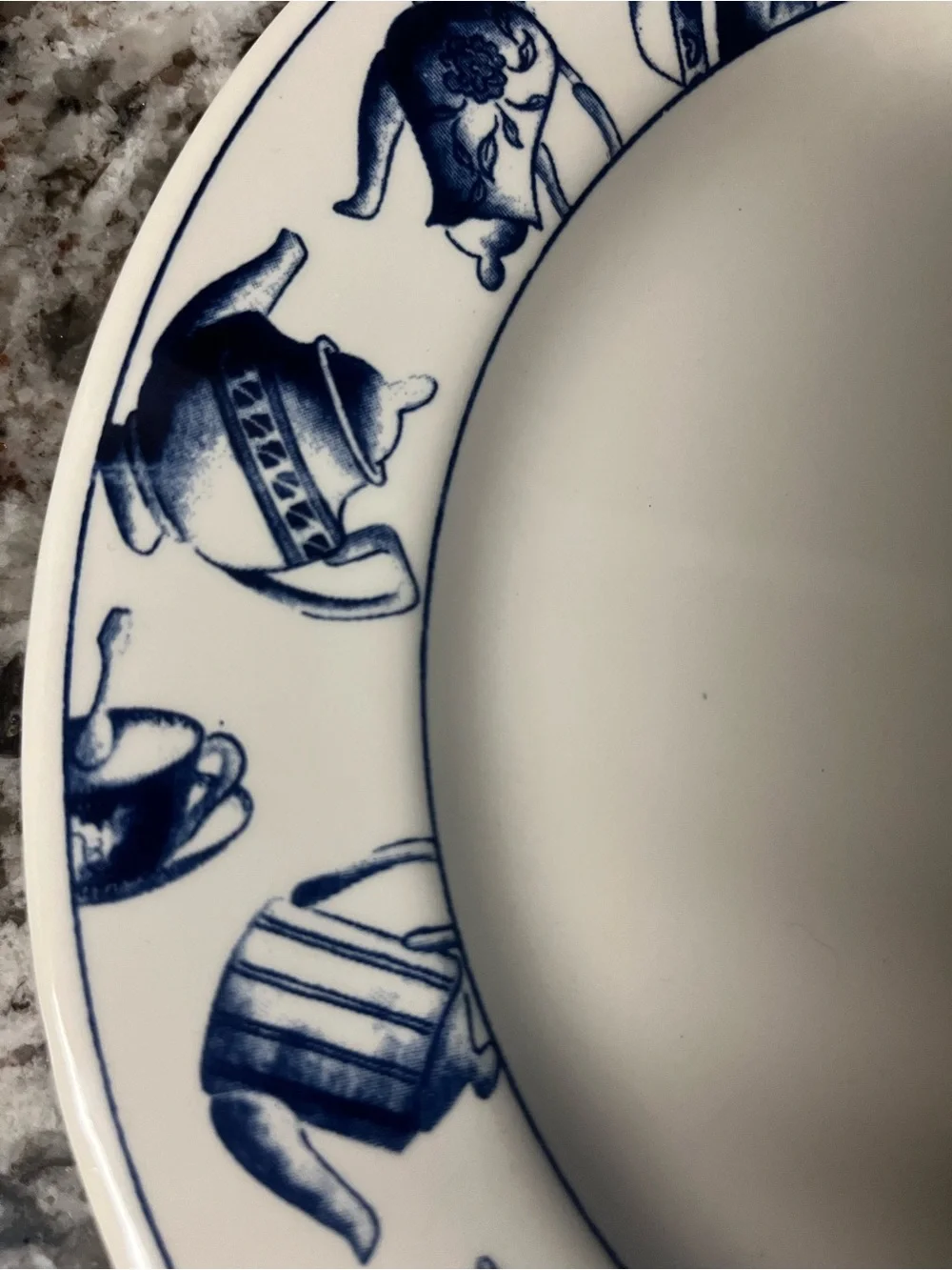 Vintage Pier 1 Angleterre Blue Teapot Dinner Plate 10